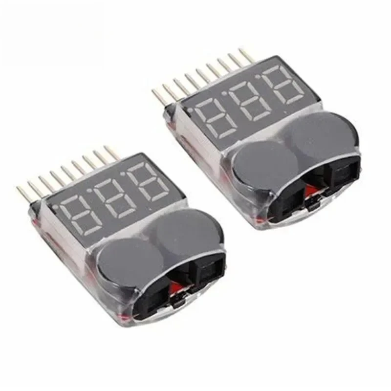 1-8S Lithium Battery Level Display Buzzer Alarm 3.7V-30V Digital Volt Meter Indicator Tester LED Power Display Piezo Buzzers