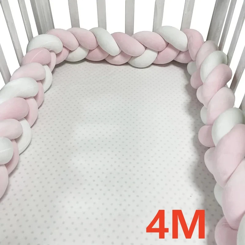 Babybedje Protector Bed Gevlochten Knoop Kussen voor Baby Kids 3 Aanden Peuter Babybed Bumpers In De Wieg Pasgeboren 1 M/2 M/3 M/4 M