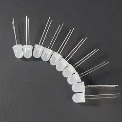 50-100pcs Fog Diffused Light Emitting Diodes Kit 3mm/5mm/8mm/10mm White Red Green Blue Yellow Multicolor Emitting Assortment Kit