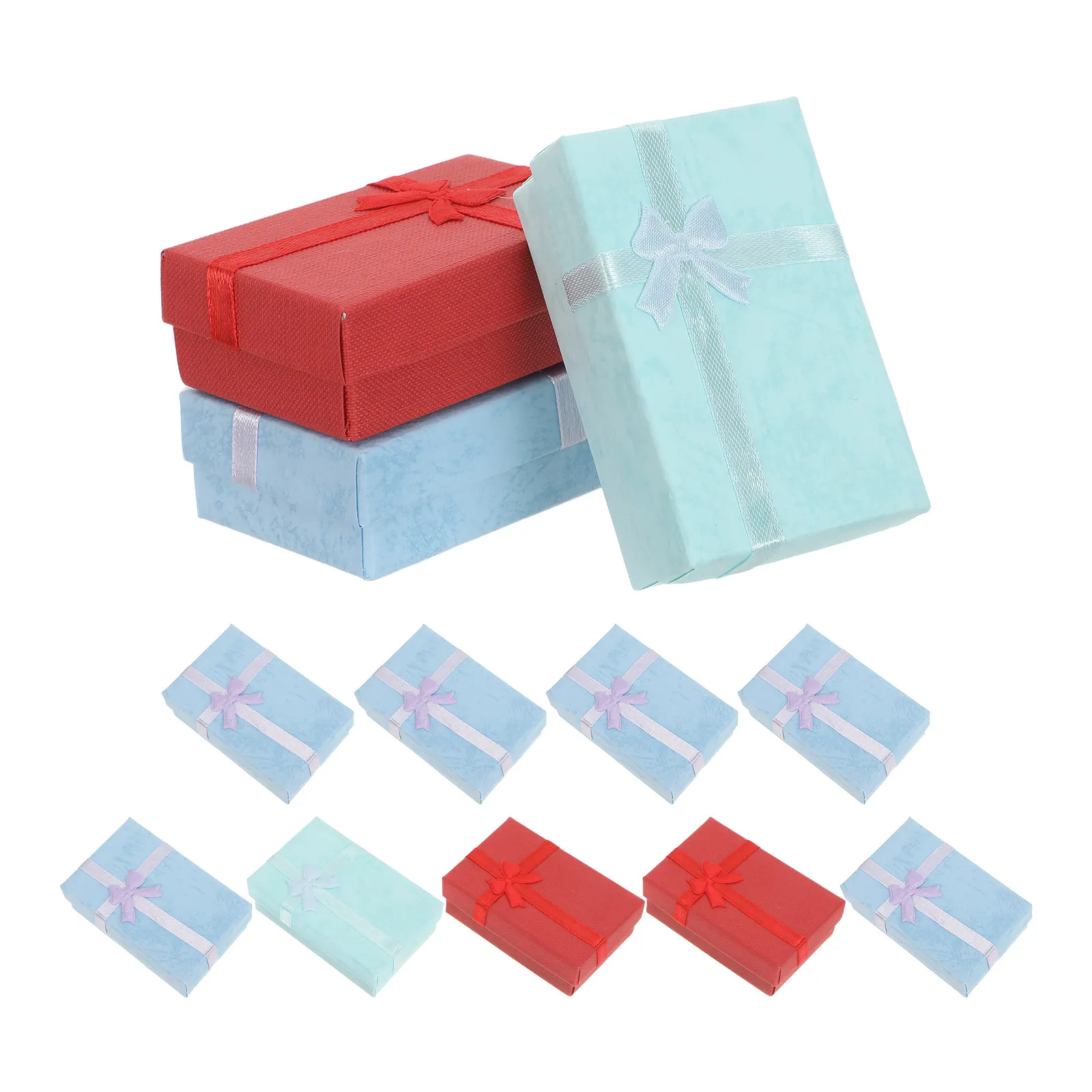 

12Pcs Bowknot Jewelry Wrapping Boxes Small Present Packing Box for Rings Earrings Necklaces Bracelet Paper Jewelry Storage Gift
