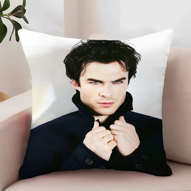 I-Ian Somerhalder Fan Gifts Decorative Pillow Cover 45x45 Cushions Covers Cushion Cover 50x50 Pillowcase 40x40 Bed Pillowcases