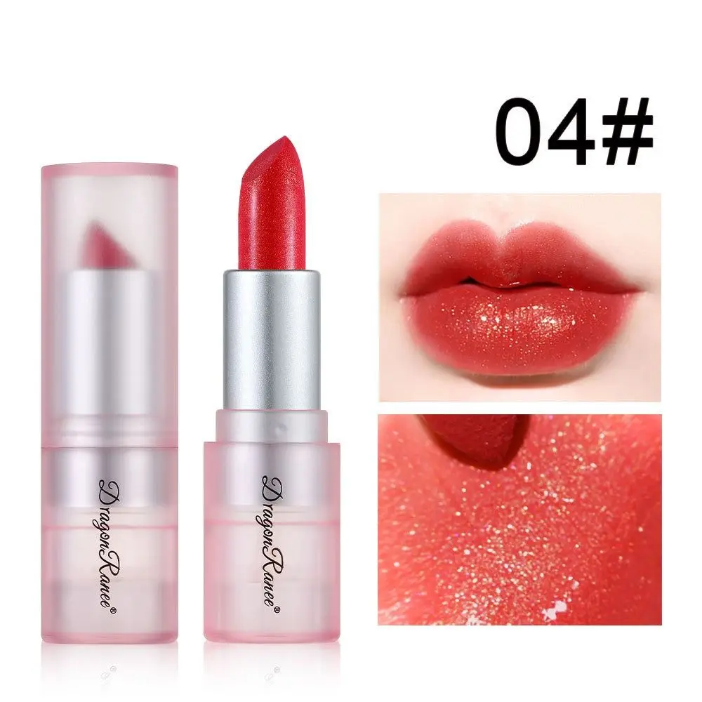 New Waterproof Lip Gloss Sweatproof Moisturizing Pearl Lipstick Smooth Long Lasting Pearlescent Lipstick