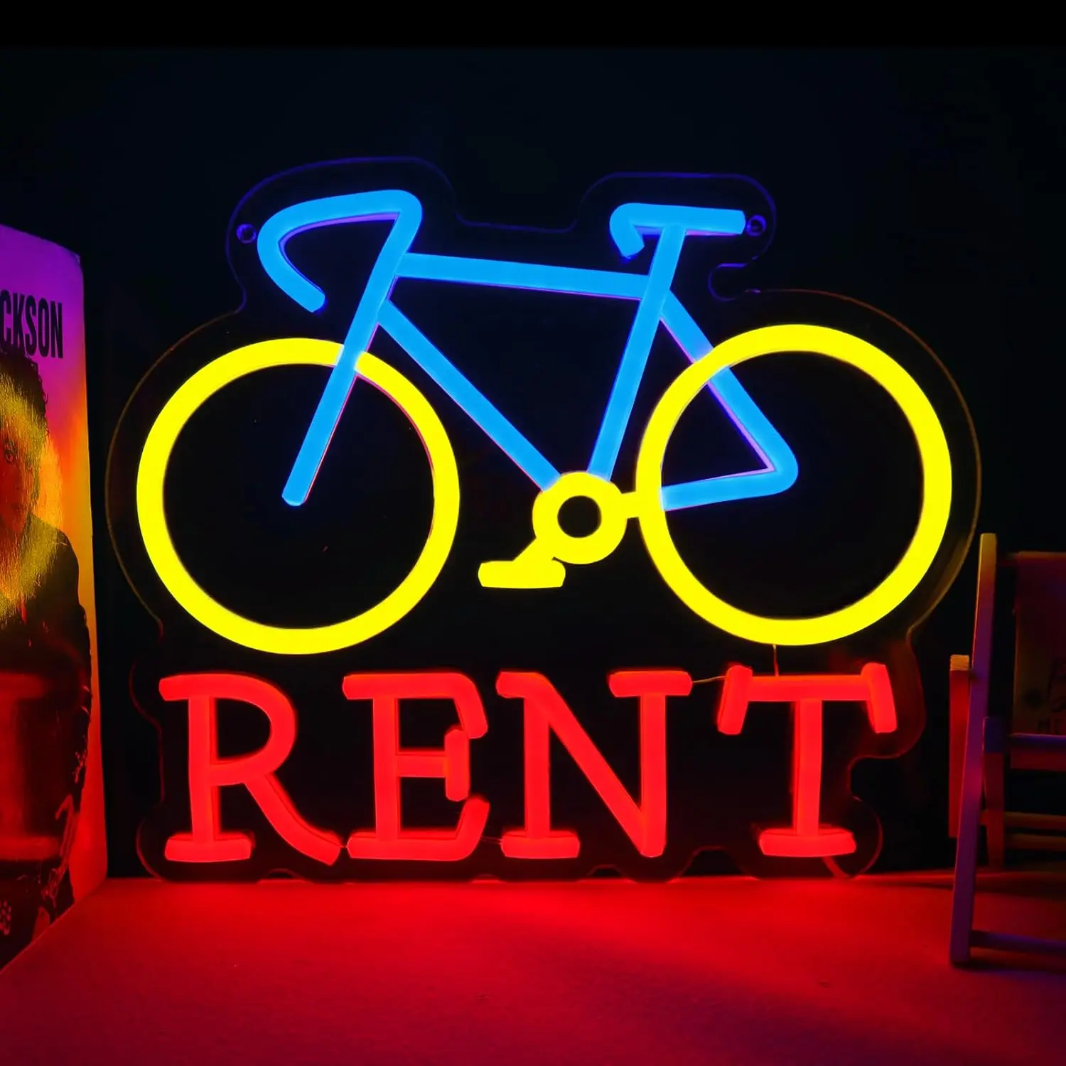 

Bicycle Rental Neon Sign USB Dimmable Neon Light Bike Rental Shop Store Office illuminated Display LED Light Home Decor Gift