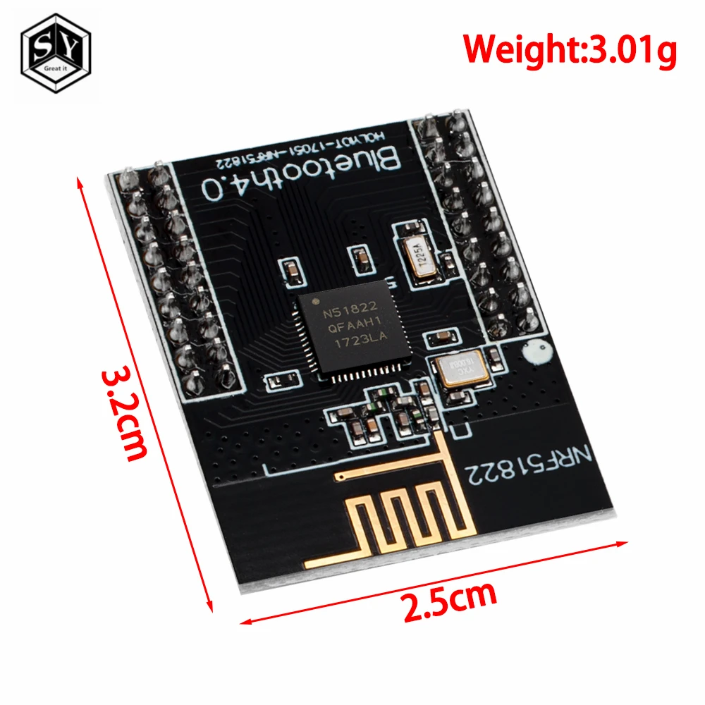 BAISHUN   NRF51822 2.4G Wireless Module Wireless Communication Module Bluetooth module / zigbee module / DMX512