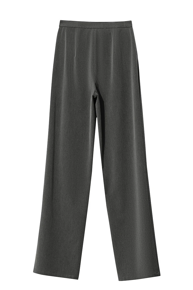 AMII Women Pants 2025 Winter Minimalist Solid Color Commuter Office Ladies Pants Versatile Casual Woven Woman Trousers 12524070