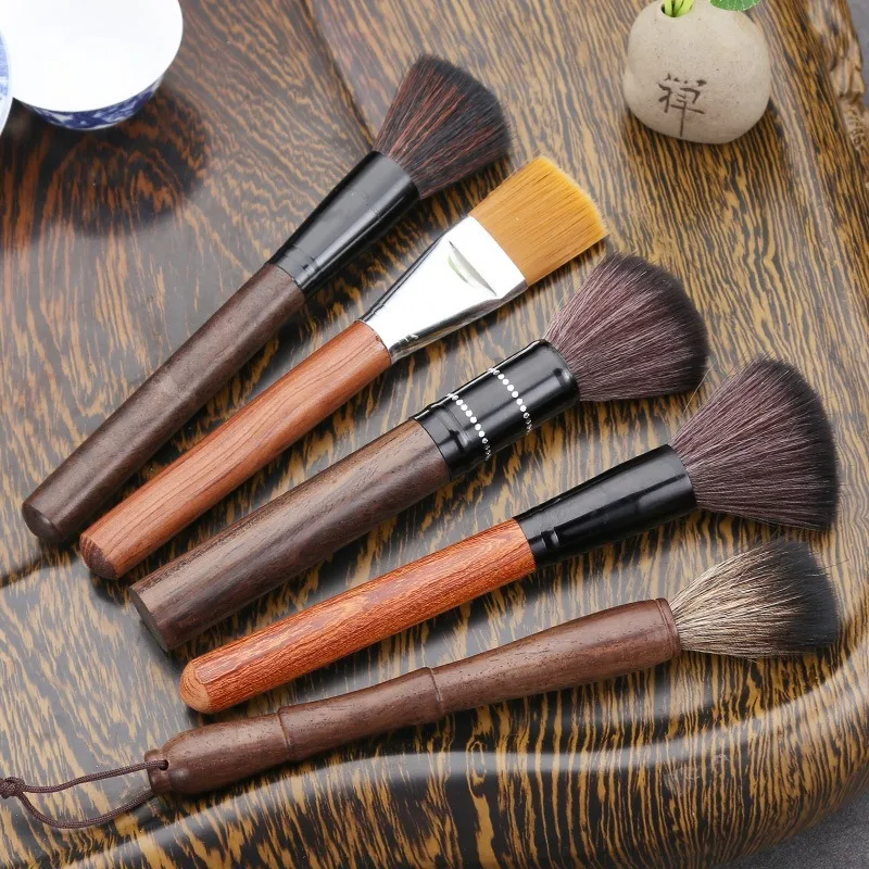 فرشاة الشاي، فرشاة إبريق الشاي، فرشاة المجموعة، فرشاة الرسم، مكنسة الشاي، قلم الشاي الذي لا يساقط الشعر، فرشاة صينية الشاي من خشب الورد، فرشاة مجموعة الشاي
