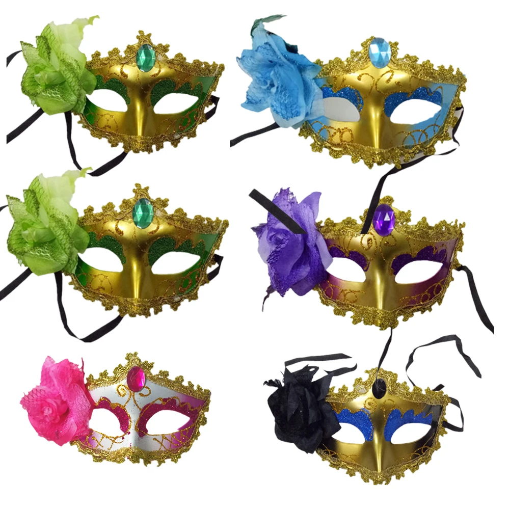 Sexy Ladies Masquerade Masks for Couple Venetian Woman Lace Cosplay Costume Carnival Prom Party Decorative Props Headdress Masks