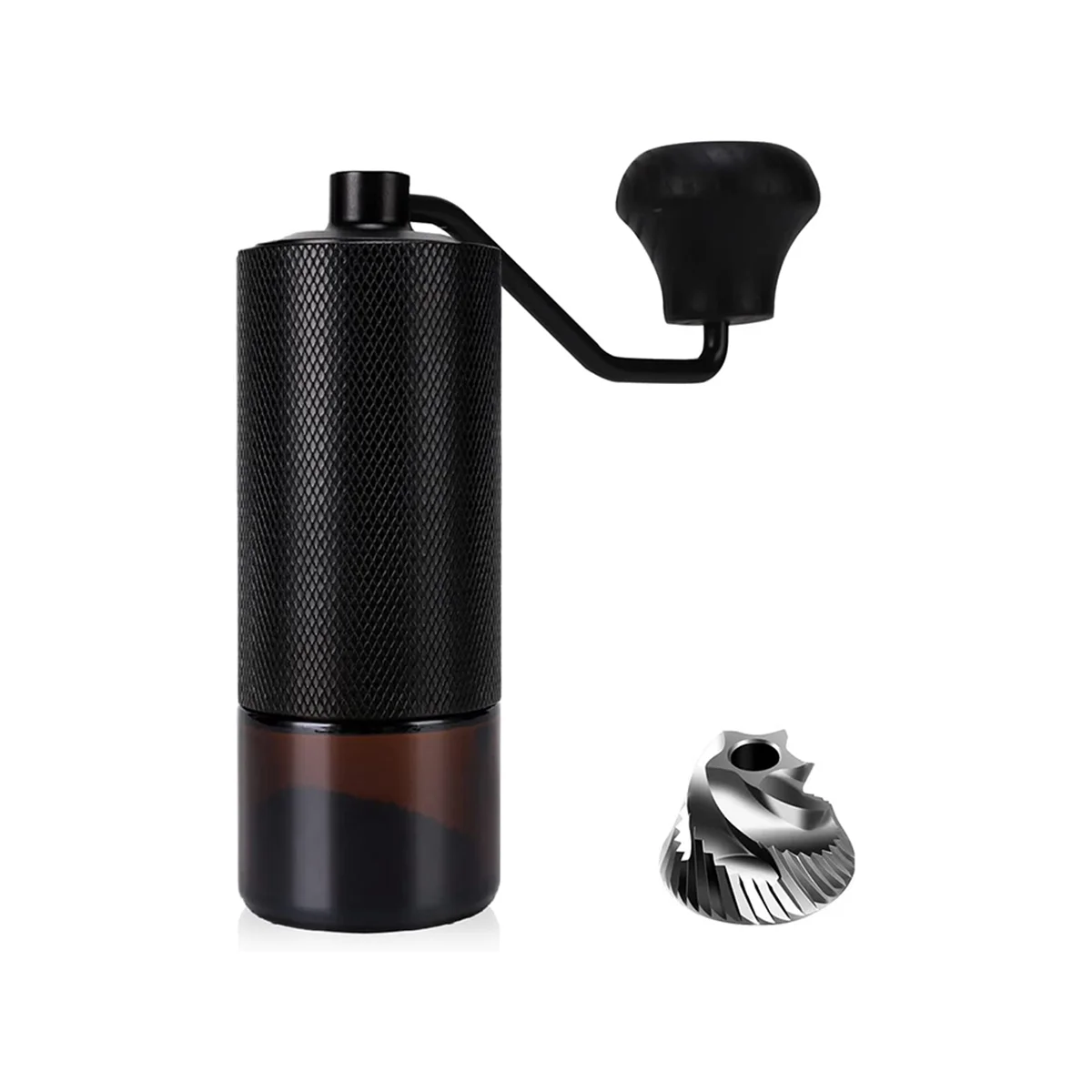 

Manual Coffee Grinder, Premium CNC Stainless Steel Conical Burr Mill for French Press/Espresso/Turkish - Double Bearing