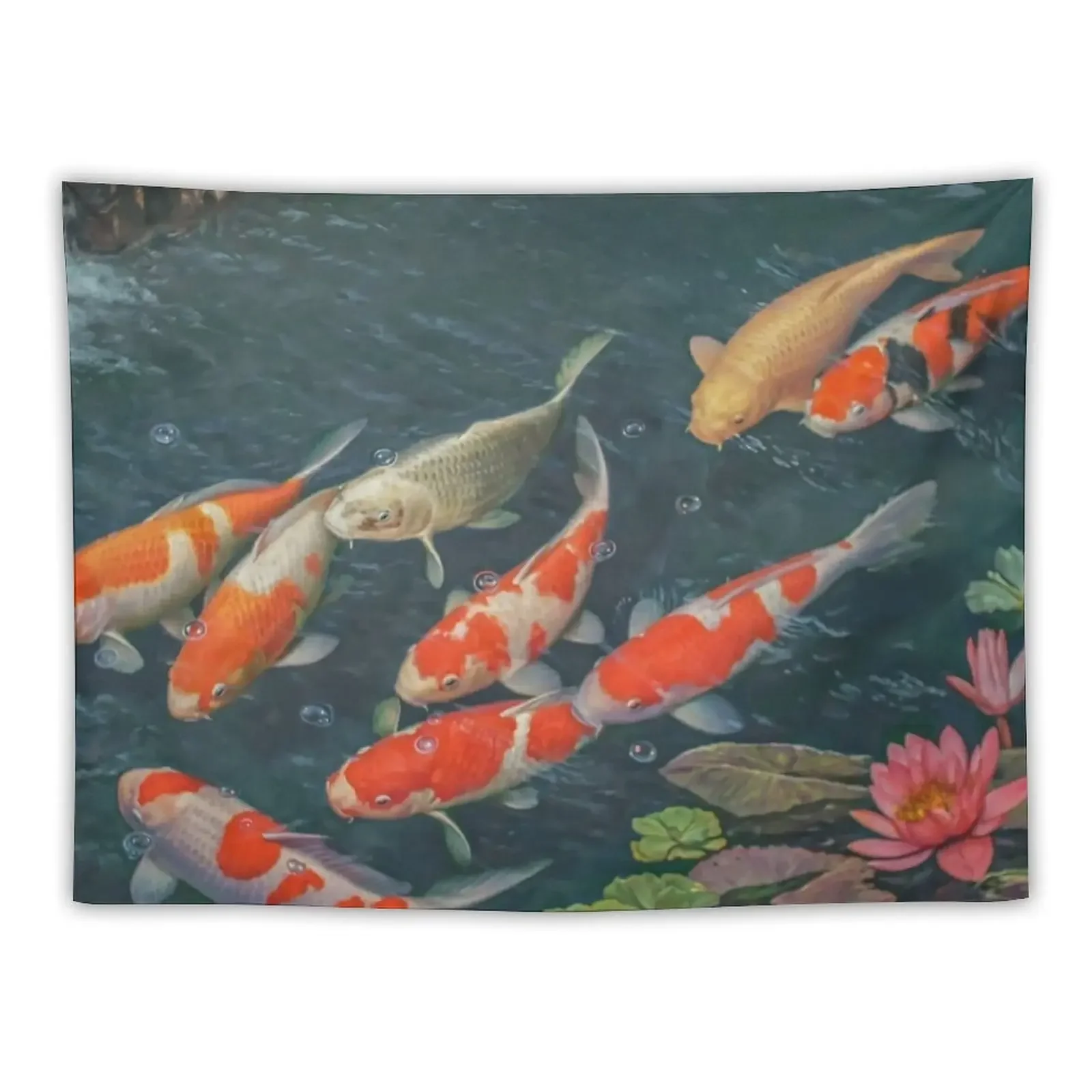 Koi Fish Pond Goldfish Tapestry Home And Comfort Decor Things To The Room Tapestry