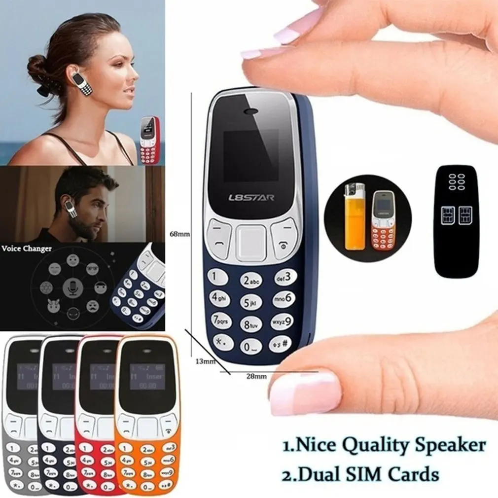 2024 New Mini Thumb Portable Micro Mobile Phone Wireless GSM Dual Sim BM70 Multi-Language Small Smart Phones Dial Phone Calls