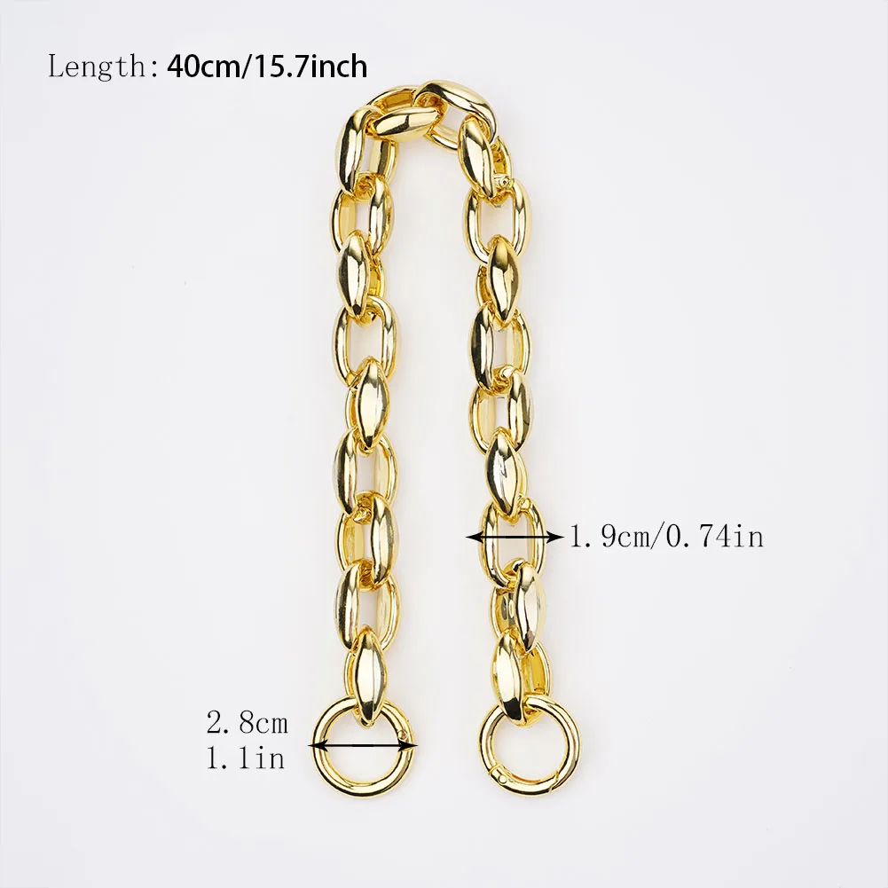 20/40/60CM Bag Chain Accessories Golden Women\'s Transformation Extension Bag Chain Acrylic Shoulder Bag Strap Accessories