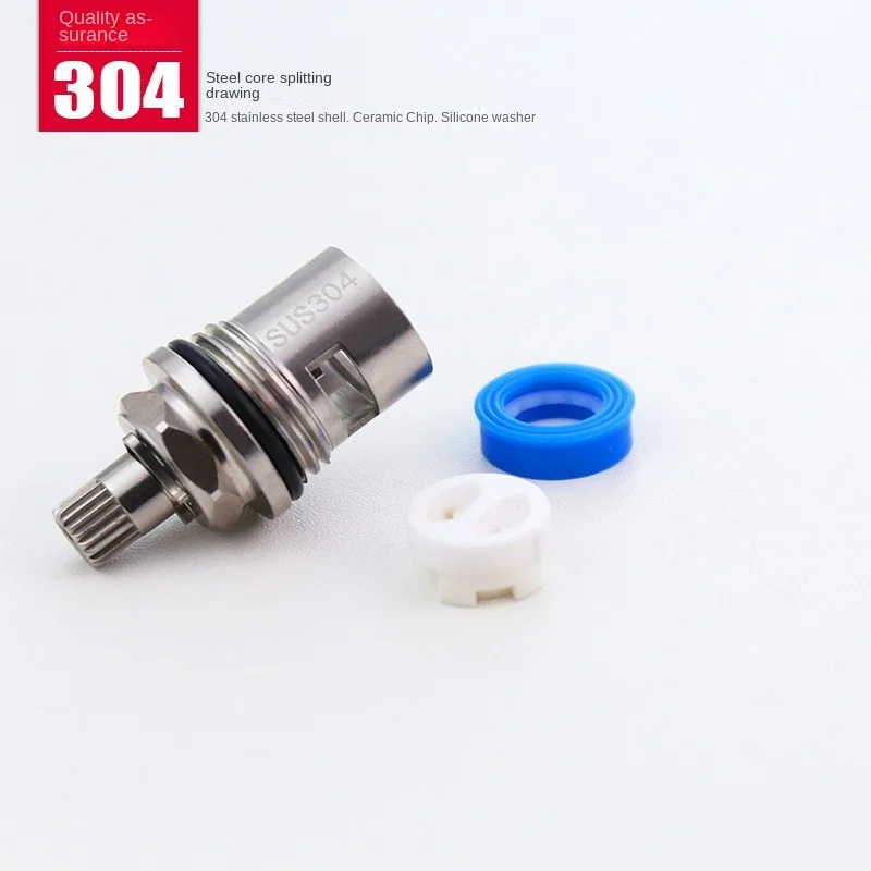 Rosa Mall 304 Stainless Steel Bath Kitchen Faucet Cartridge Replacement Part Ceramic Valve Stem Water Tap Hot Cold Water