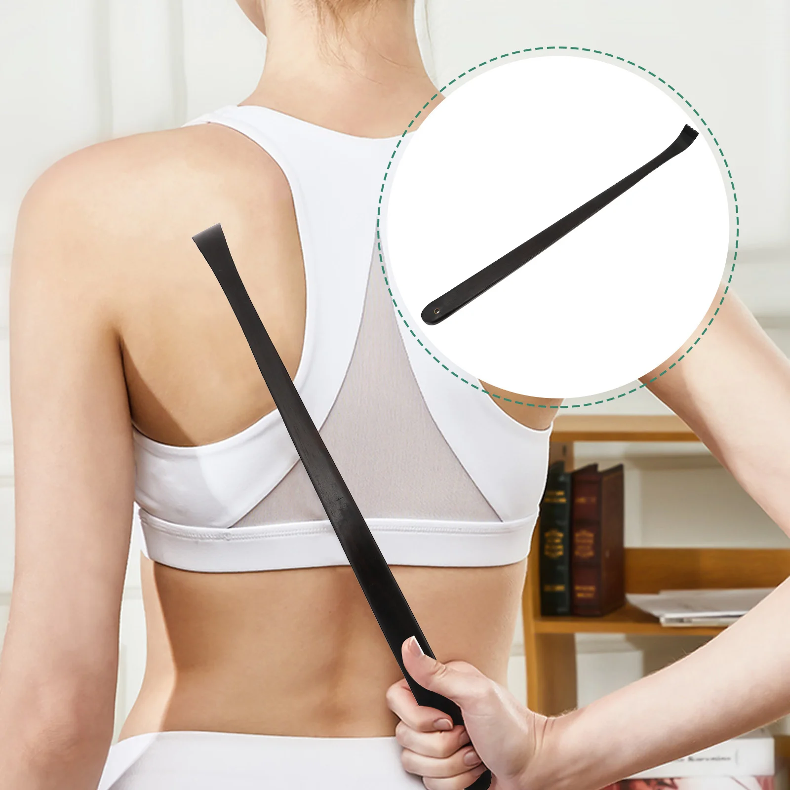 

Wooden Ebony Back Scratcher Sturdy Natural Extendable Long Reach Carved Grip Body Scratch Tool for Effective Itch Relief