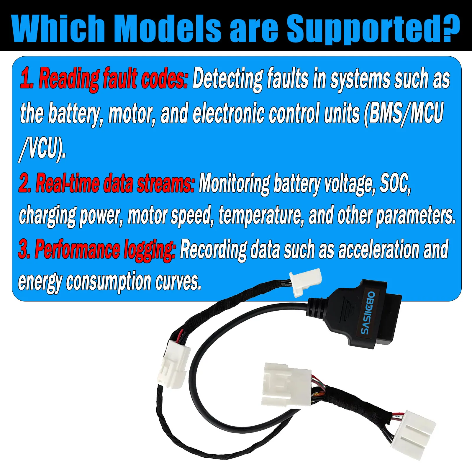 Für Tesla Model Y/3 Highland (Gen 3-Frontinstallation) Diagnose-Kabelbaum-Adapterkabel für Tesla Model Y Juniper OBD2-Kabelbaum – Detail 3