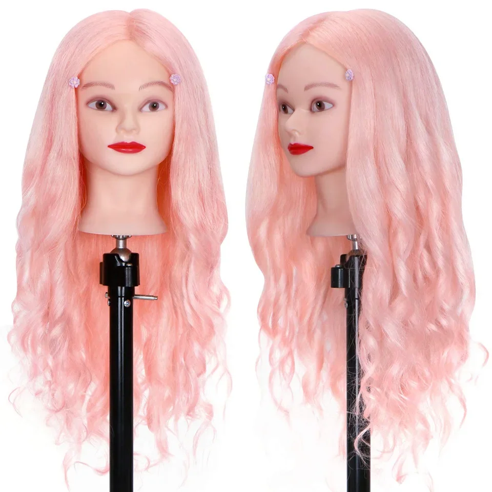 50% Real Hair Mannequin Doll Head for Hairstyles Professional Styling Head Hot Curl Iron Straighten Training Salon Hairdresser