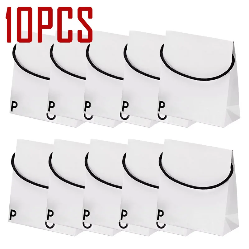 Bolsa de Papel para Pulseira e Colar para Mulheres, Jóias Originais Da Europa, Talão Charme, Embalagem Exterior, Mais Recente, 10Pcs