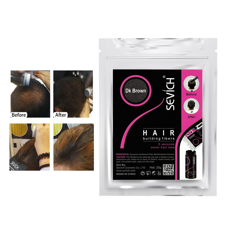 100g Keratin Hair Fibers Powder Hair Building Fiber For Instantly Adds Volume Hairline Beard Filling Hair Fibers Refill Bag