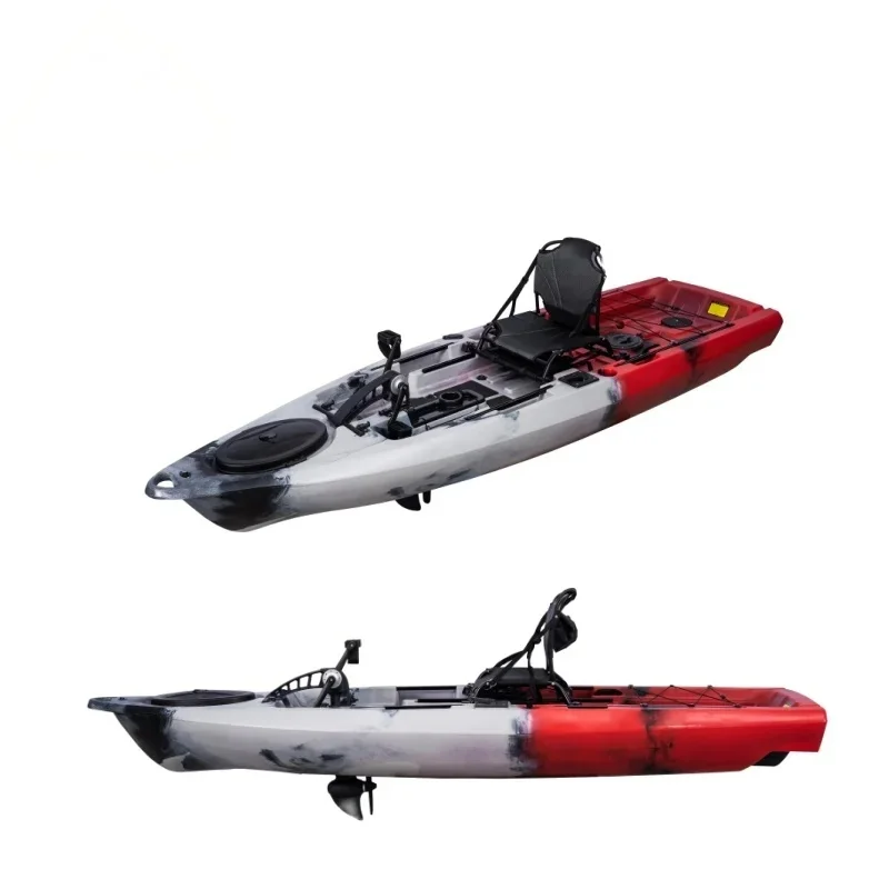 2025 نموذج جديد مصنع 3.28 متر مقعد واحد لصيد قوارب الكاياك مع دواسة كاياك بيع لشخص واحد يستخدم في البحيرة والبحر