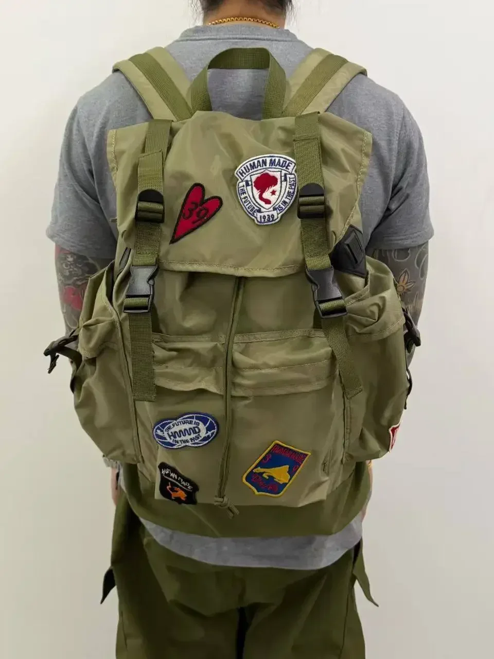Nylon Oxford Patch Backpack Badge Backpack