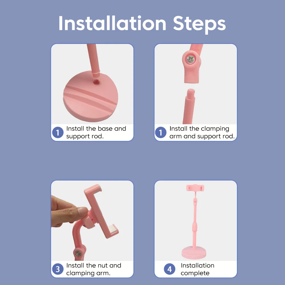 Держатель для настольного телефона, подставка с двумя слотами для карт, прямая трансляция, регулируемый подъемный телескопический держатель для селфи для iPad