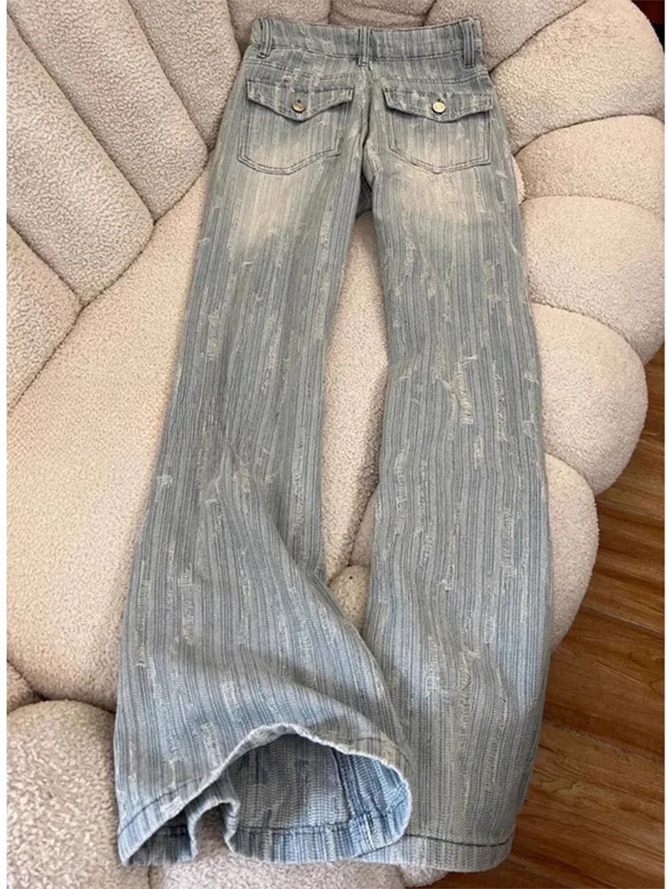 

Расклешенные джинсы с высокой талией, женские повседневные джинсовые брюки, широкие брюки с вышивкой-копытами, осеннее новое поступление