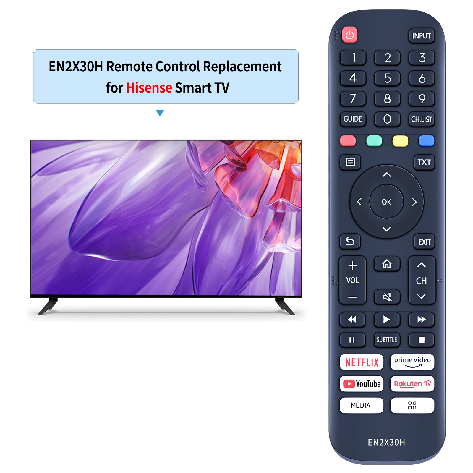 Remote Control For Hisense EN2X30H VIDAA TV Remote Control 32A5600F 32A5620F 40A5600F 40A5620F A20251K Home Smart TV Accessorie