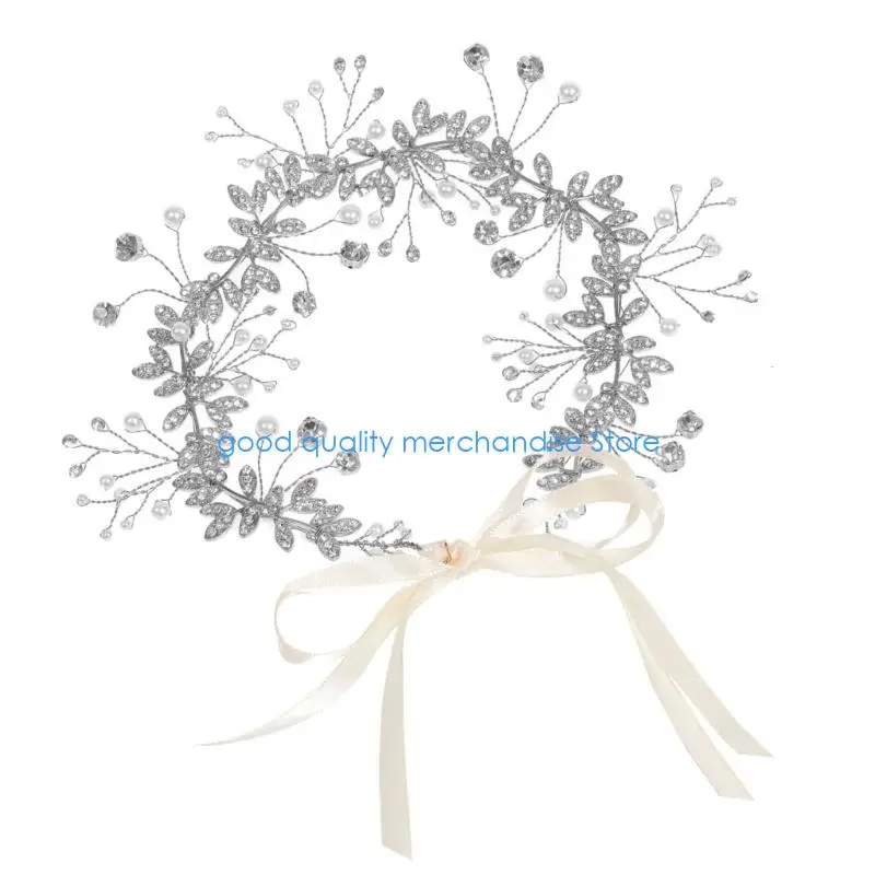 Y5JD حزام خصر كريستال لؤلؤي قابل للتعديل حزام خصر أنيق خصر ديكورات لفستان زفاف العروس والمناسبات الرسمية #3