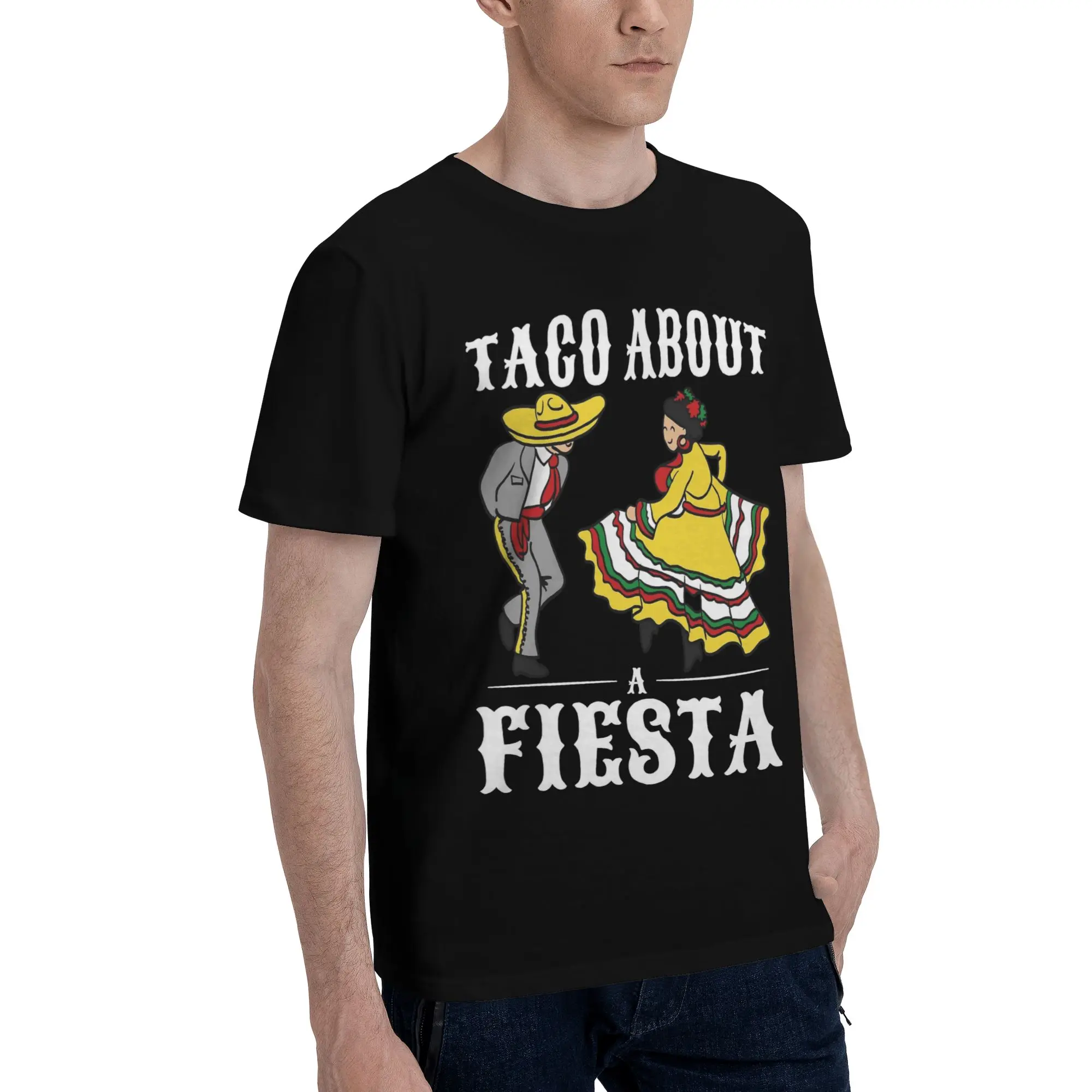 Men Women Printed Fiesta Squad Cinco De Mayo T Shirt Tee Cotton  T-shirts Clothes
