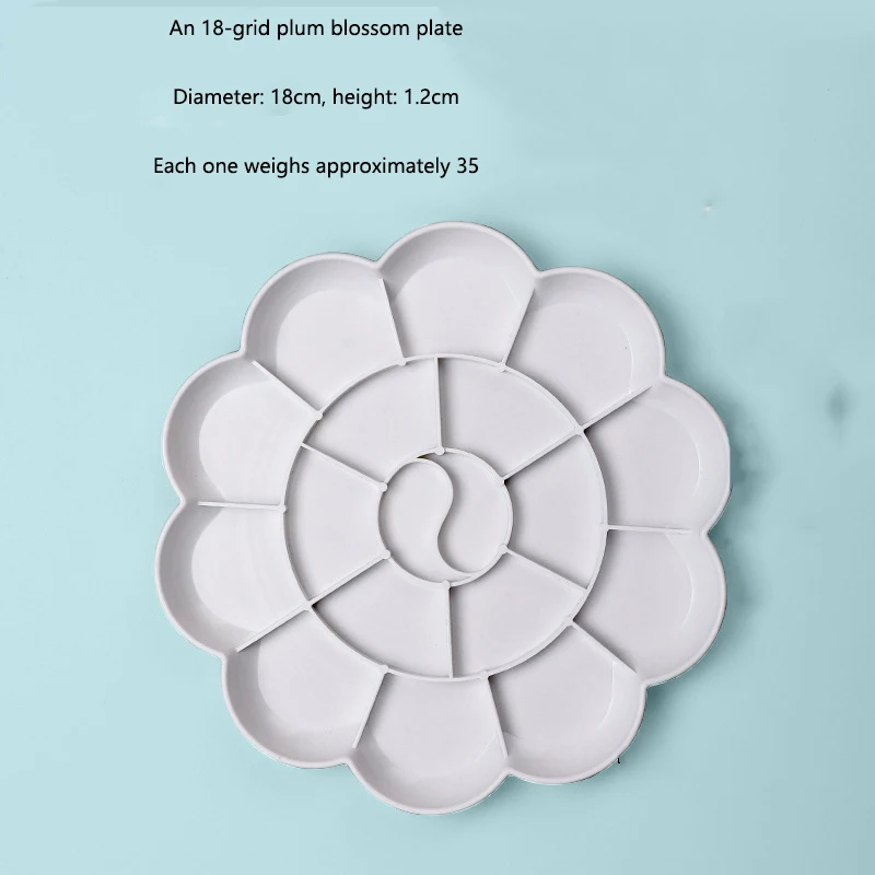 لوحة ألوان مكونة من 18 نغمة، لوحة ألوان زهر البرقوق، لوحة ألوان مائية كبيرة سميكة من الأكريليك #6