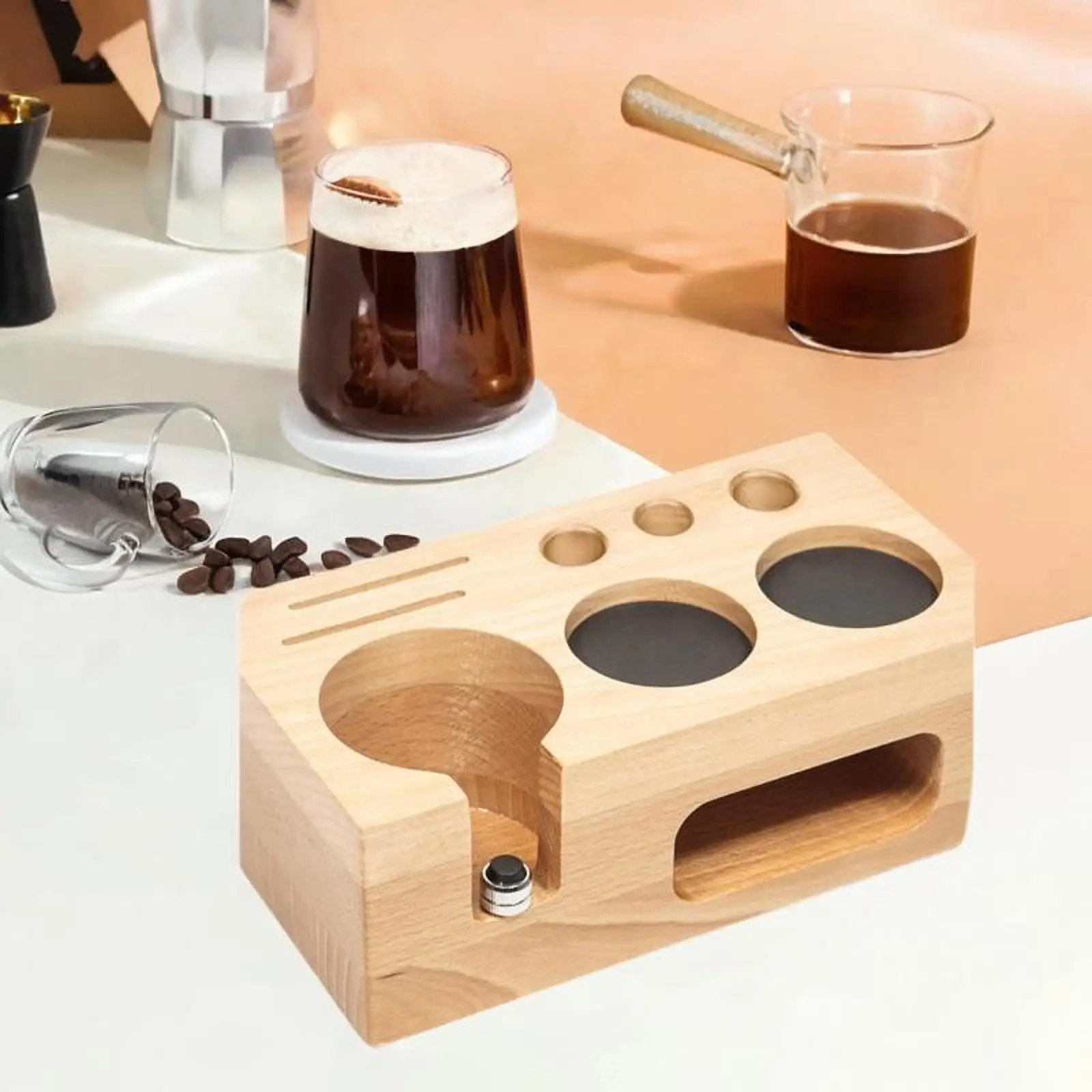 Espresso Knock Box Accessori Organizer Tamper Holder Multifunzionale 22x11x7,5 cm