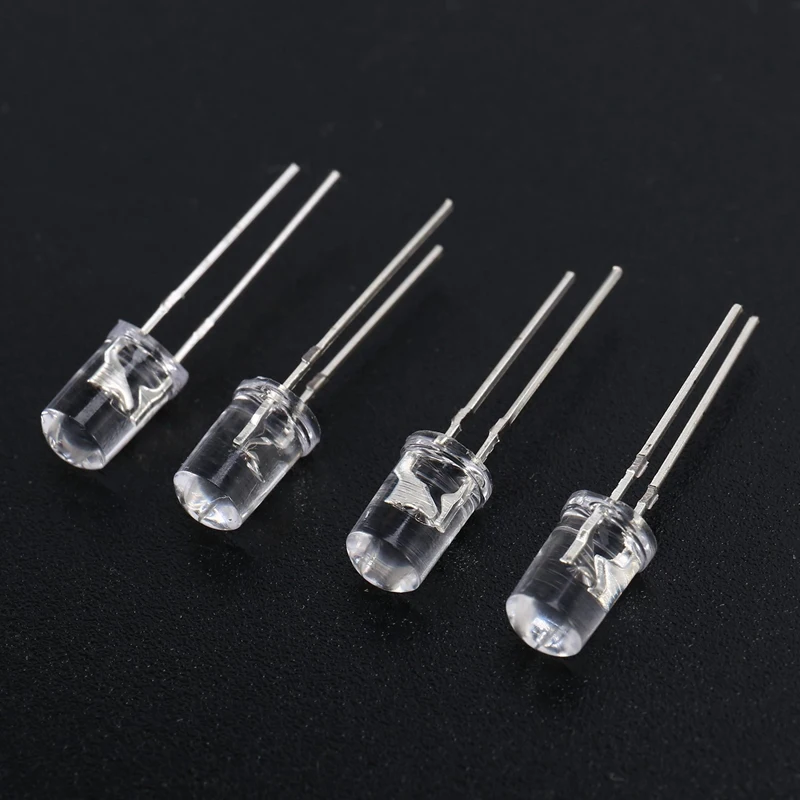라운드 보라색 UV LED 다이오드, 매우 밝은 물 투명 LED 조명 램프, 보라색 색상, 1000 개/로트, 5mm