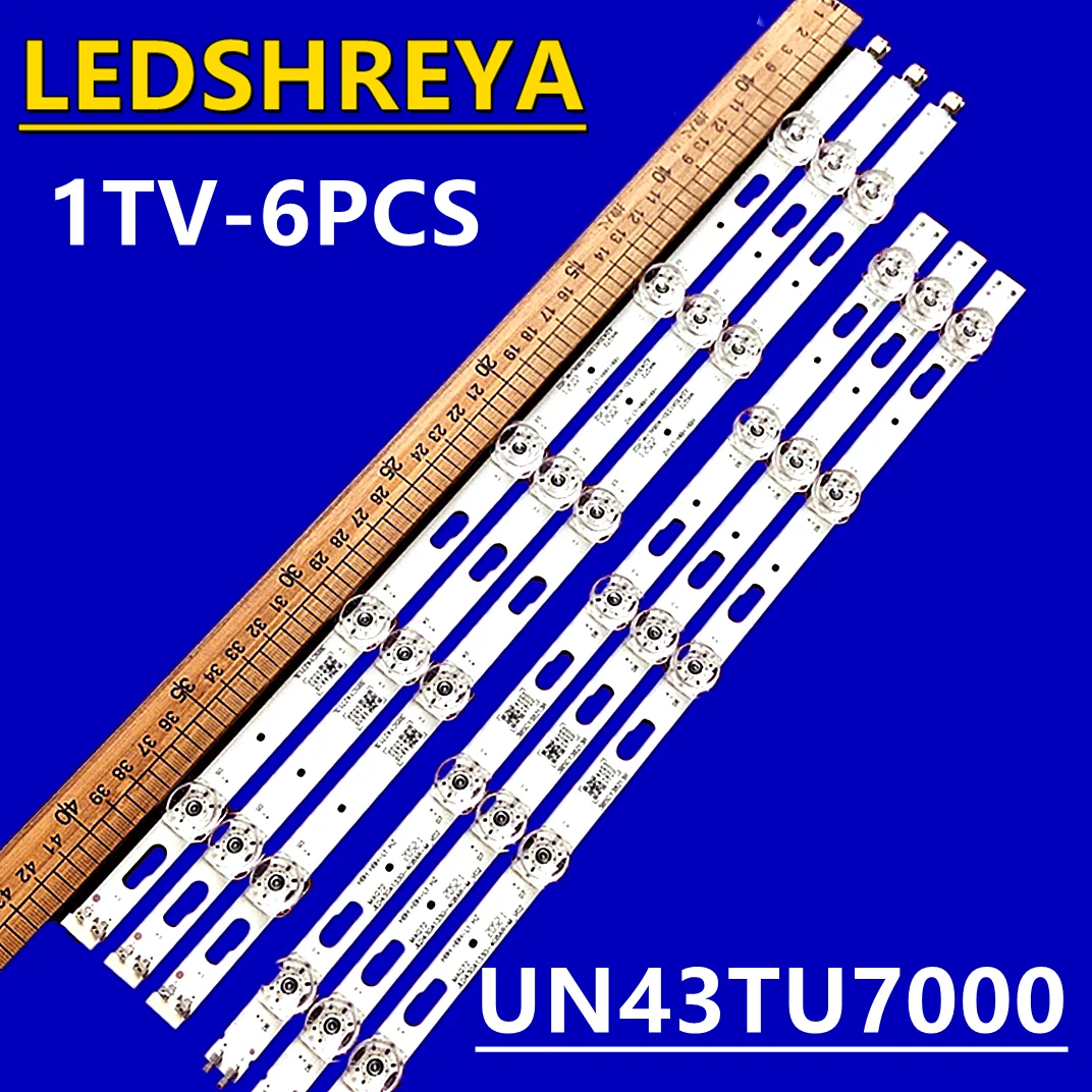 

5set=30pcs LED bar for Samsung UN43TU7000 UN43TU8000 UN43TU8200 UE43TU7100 UN43TU700DF BN96-50319A 50320A LM41-00868A 00867A