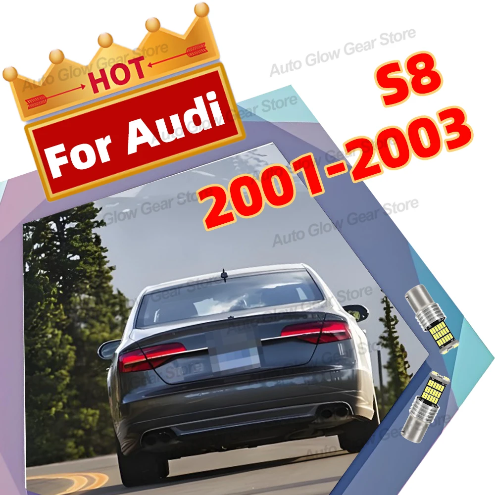 

2 шт. светодиодный фонарь заднего хода 6000K для Audi S8 2001 2002 2003 ярко-белый резервный фонарь 12 В аксессуары
