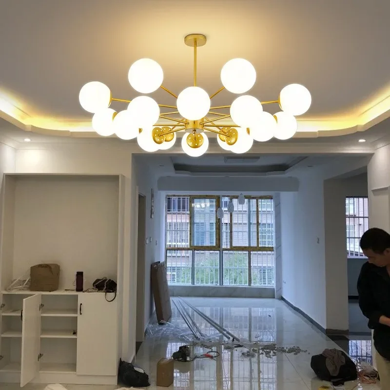

Modern Glass led Chandelier Lighting Ceiling Chandeliers Light For Dining Living Room Bedroom Kitchen Indoor Lustre Fixture Lamp