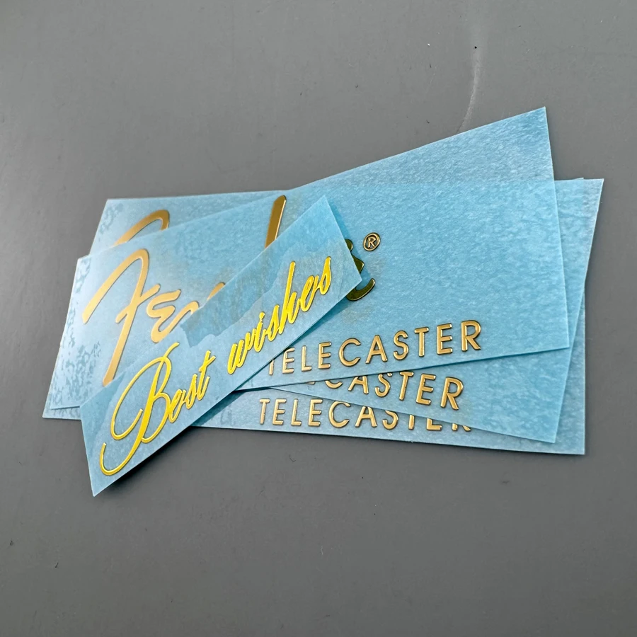 3 Pieces Dry Rub-on Silver Metal Guitar Logo Decal Sticker For TL Guitar Well Silver or Gold - view 4