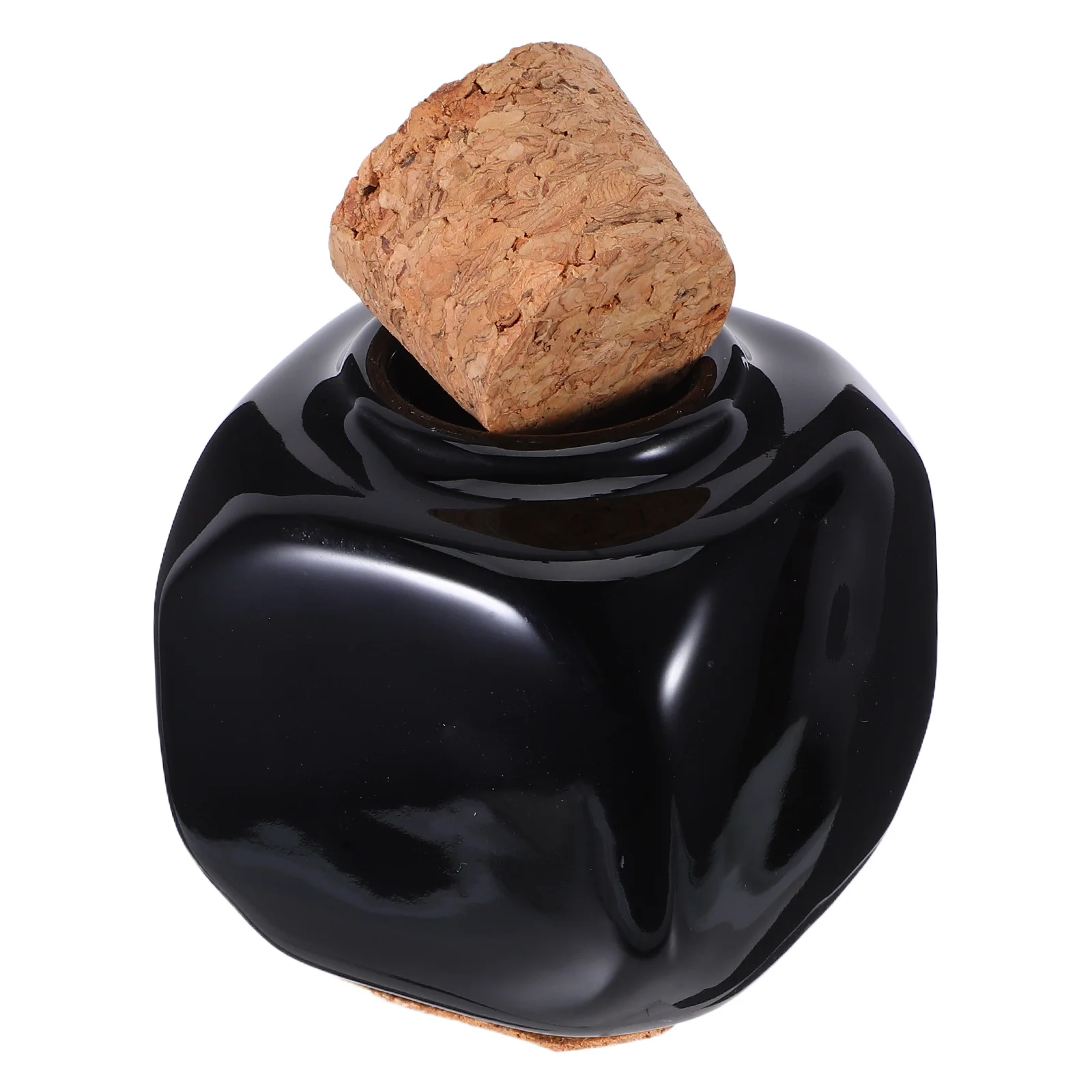 Bottiglia per liquido per manicure Tazza per medicinali per unghie in ceramica nera con vista chiara per contenitore per organizer portatile per la conservazione di polvere acrilica