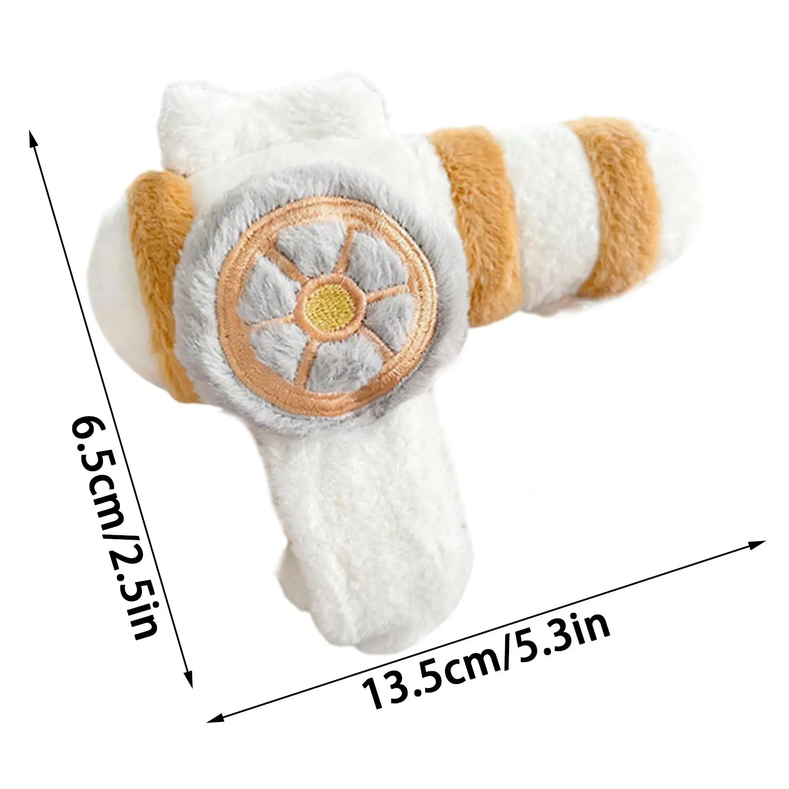 Stuffed Slap Bracelet Simulation Plush Cannon Toy Creative Cannon Stuffed Doll For Bedroom Living Room Party Dormitory Apartment