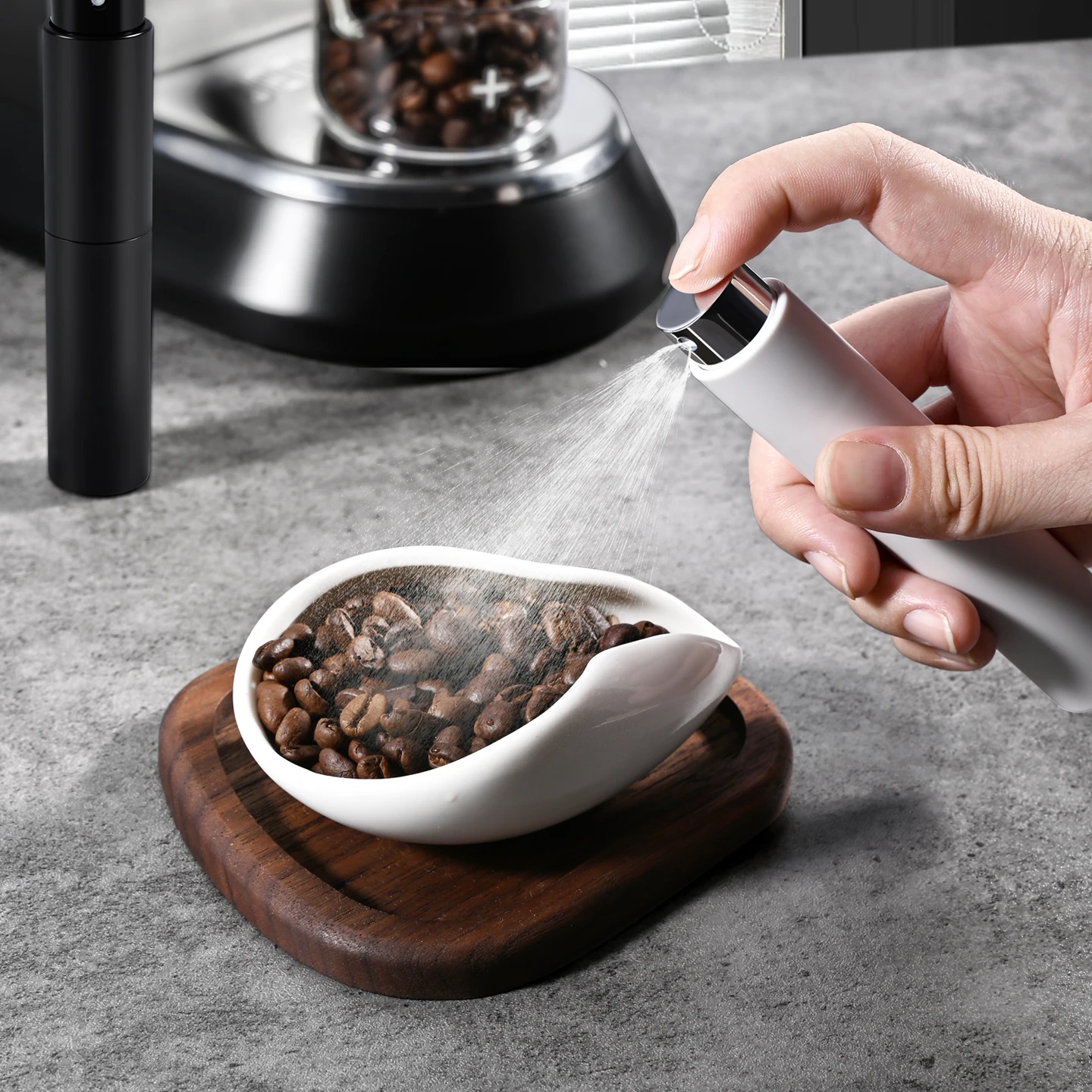 Garrafa de spray de feijão de café anti mosca antiestática mini multi cor rdt pulverizador umidificador portátil acessórios moedor de café