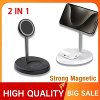 Magnetic Wireless Charger Stand 30W 2 in 1 Phone Charging Station Dock For iPhone 15 14 13 12 Pro Max AirPods Fast Chargers