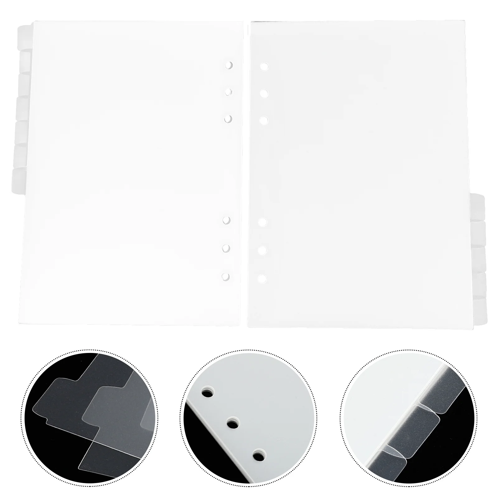 

12pcs Tab Dividers For Notebook Index Dividers Translucent Plastic Page Separators For Files Books Reports Manual Planner