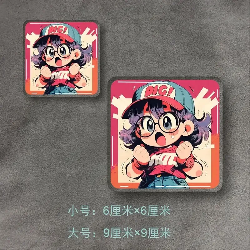 New Dragon Ball Anime Kawaii Arale Cartoon Crystal Refrigerator Glass Door Decorative Sticker Electric Motorcycle Sticker Gift