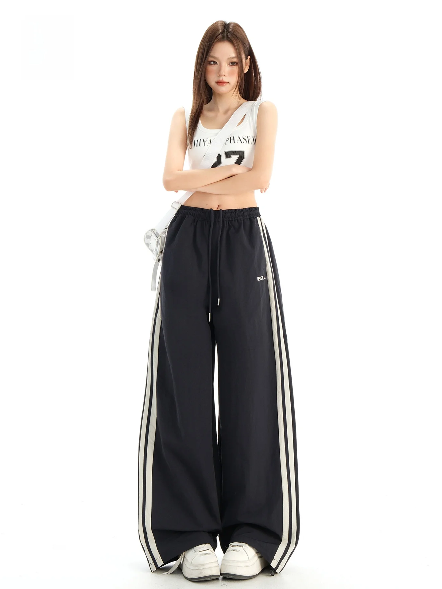 American Women's Sle High Waist Wide Leg Casual Trouser. - Image 2