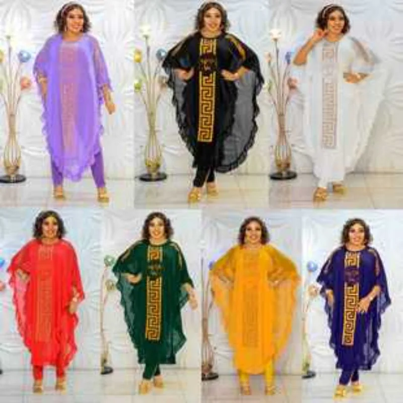 

Lace Plus Size African Party Dresses for Women 2026 Summer Chiffon Long Maxi Dress Elegant Kaftan Muslim Gown Africa Clothing
