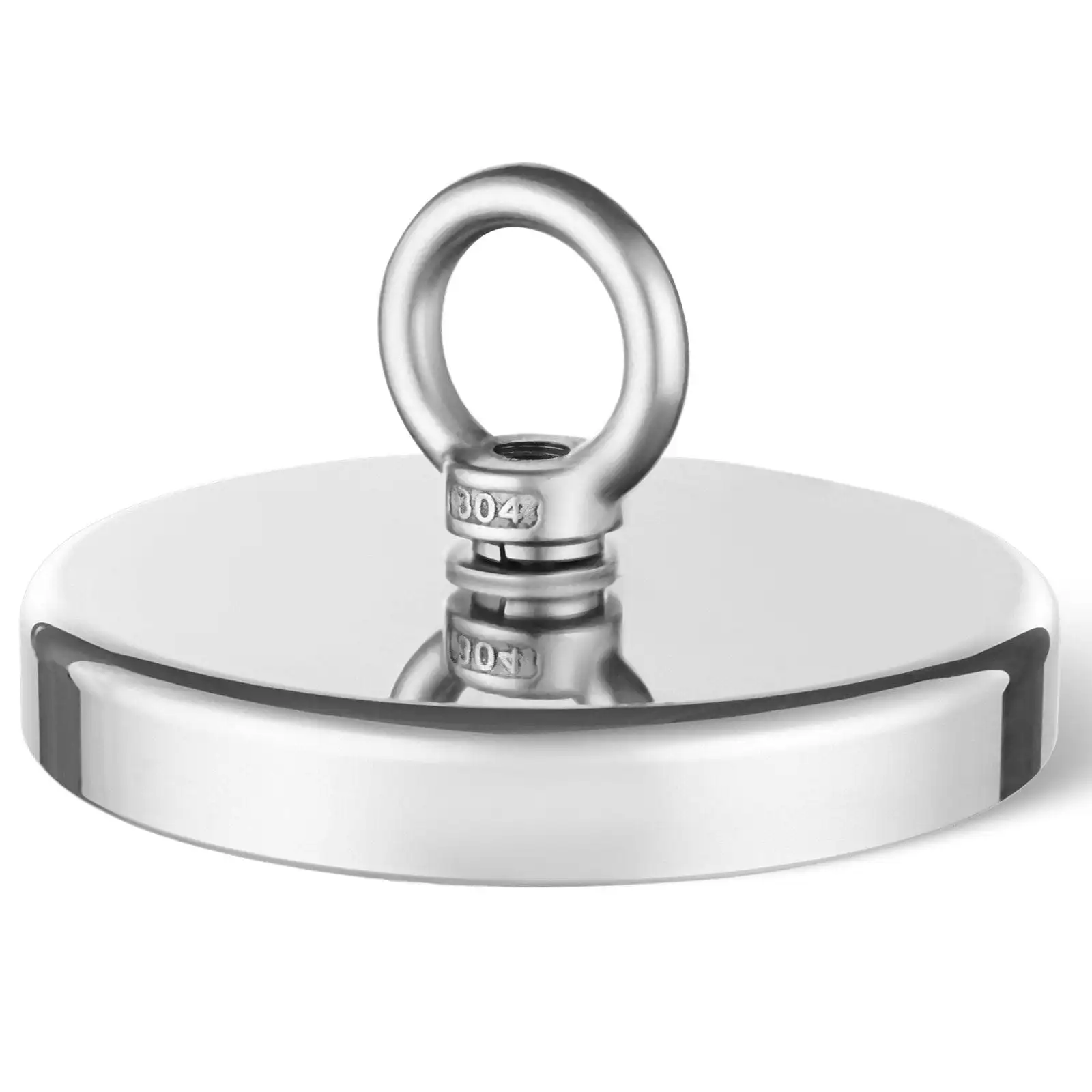 

1300 LBS Strong Fishing Magnet Kit Single Sided Pull Force and Rope Carabiner