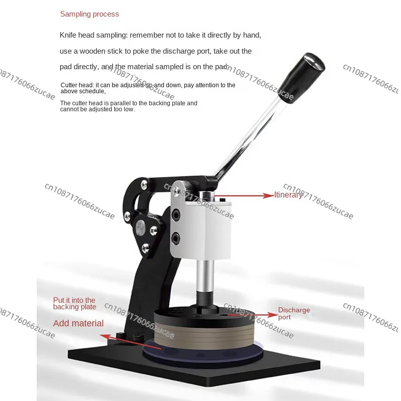 NEW 100CM2 Hand-pressed Circular  Manual Diameter 112MM Circular Sampling Knife Film Paper Cloth Sampling Cutting Machine