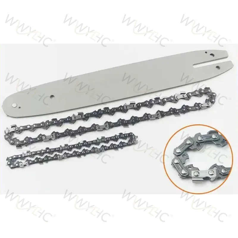 Generic Chainsaw Chain and Guide Bar Set, Multi Size, Heavy Duty Hardened Steel, Garden Cutting Tools Replacement Parts