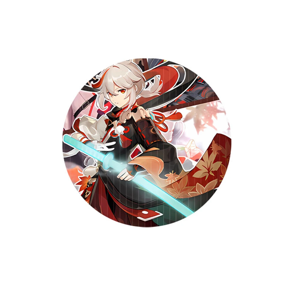 Game Genshin Impact The Crux Scarlet Leaves Pursue Wild Waves Kaedehara Kazuha Cosplay Badge Pin SPTE Tinplate Brooch Prop ﻿