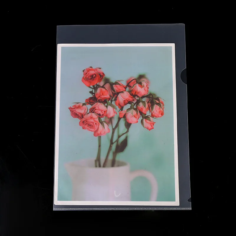 10pcs L-Type A4 Folder Monolithic Folder File Protective Cover Transparent File Envelope Folder