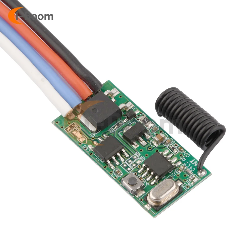 DC 3.6V - 24V 2 A Single Channel Control Board mini Wireless Remote Control Switch Control Module 433MHz RF Signal Transmitter