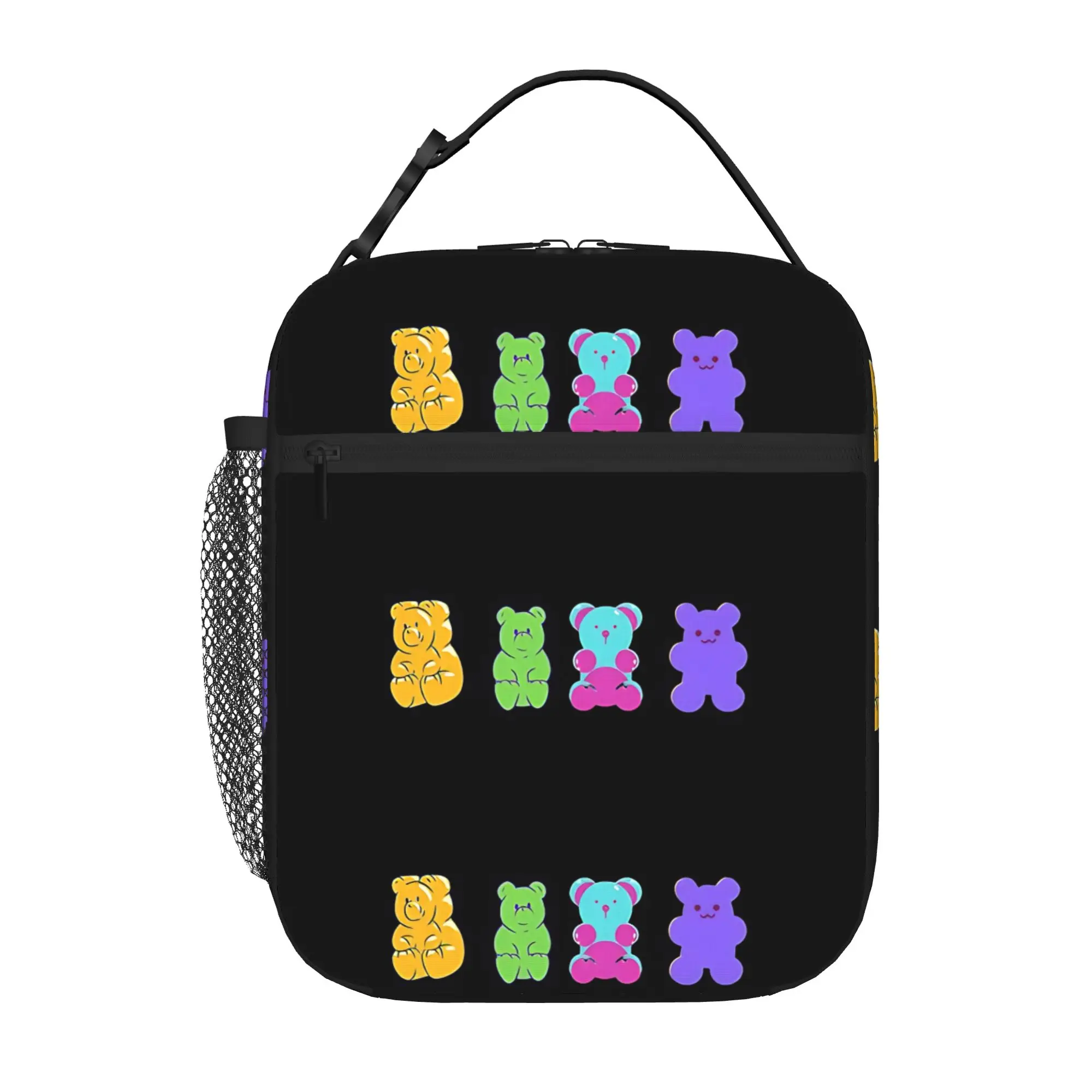 1 Piece Portable Lunch Container Soft Fruity Chewy Friend Zipper Closure Durable Pocket Gummy Bear For Lunch Box Bag